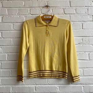 JAKET yellow brown 70s vibe vintage polo top 9049